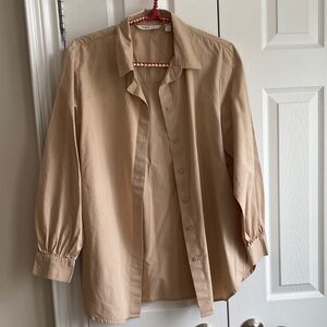 Only Beige Button-Up Shirt